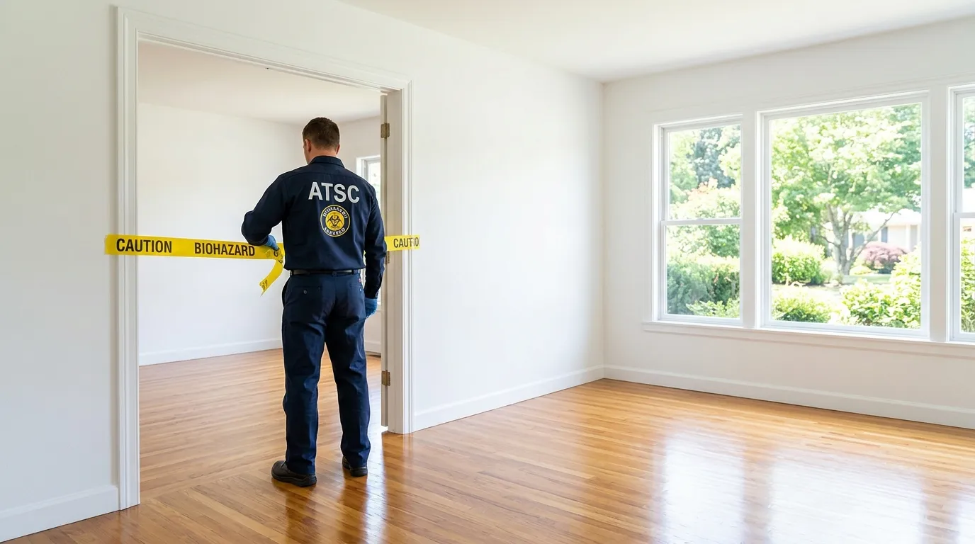 Certified biohazard cleanup crew performing Trauma Scene Cleanup in South San Gabriel